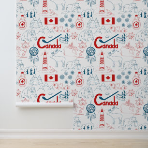 Papier Peint Canada   Motif de symboles