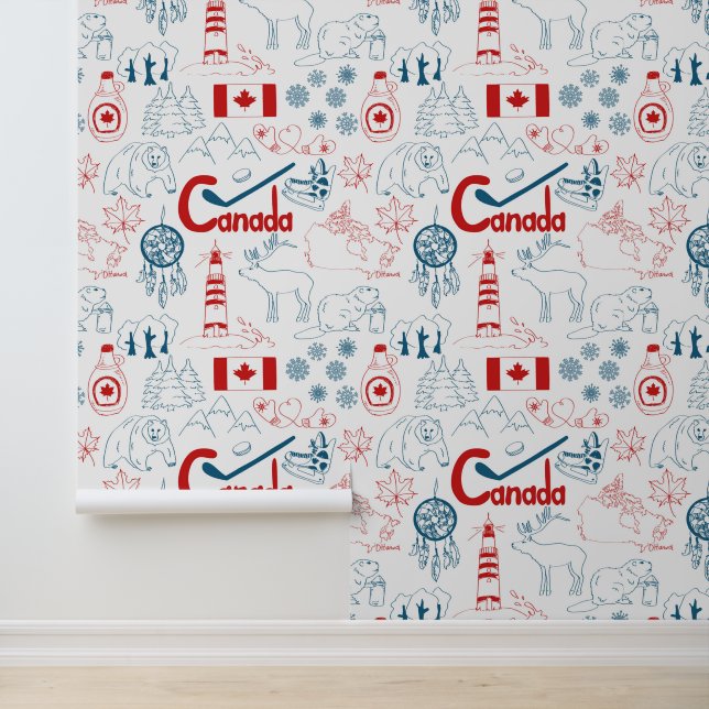 Papier Peint Canada | Motif de symboles (Application)