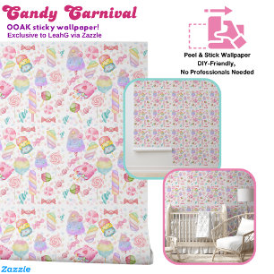 Papier Peint Candy Carnival Kids Sweet Shop Nursery Chambre