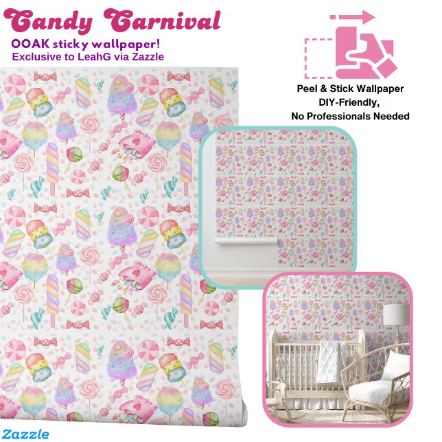 Papier Peint Candy Carnival Kids Sweet Shop Nursery Chambre (Créateur téléchargé)