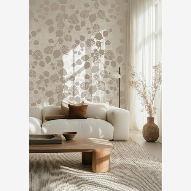 Papier Peint Canopée de feuillage emmêlé Botanique moderne douc (Créateur téléchargé)