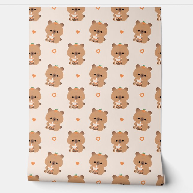 Papier Peint Capybara (Déroulement)