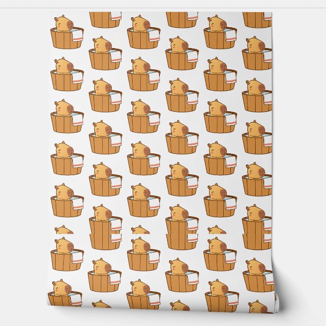 Papier peint Capybara - Joli animal à imprimer Déc (Déroulement)