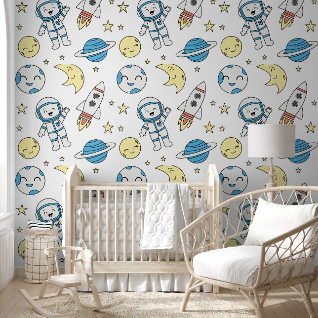Papier Peint Caricature Space Adventure (Enfants)