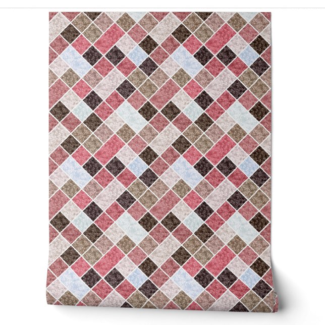 Papier Peint Carré sans couture patchwork motif en marbre de gr (Déroulement)