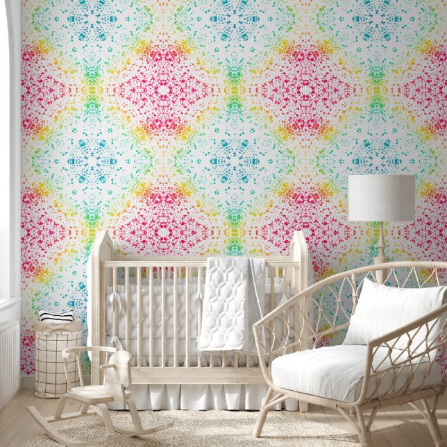 Papier Peint Carreau de mandala libre arc-en-ciel (Enfants)