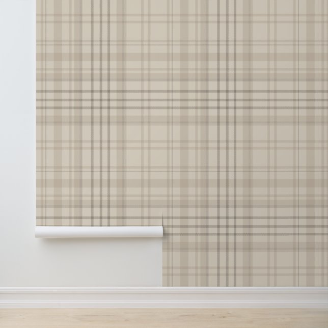 Papier Peint Carreaux Beige Neutre (Application)