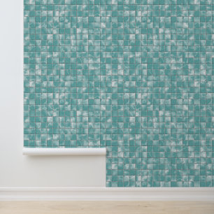 Papier Peint Carreaux de granit vert de mer lumineux modernes s