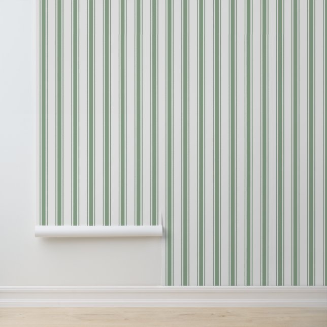 Papier Peint Carreaux/Pois/Rayures Verts (Application)