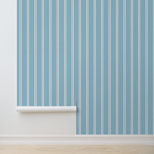 Papier Peint Carreaux/rayures/gingham bleus (Application)