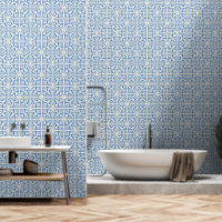Carrelage bleu doux