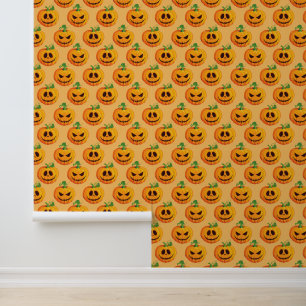 Papier Peint Carrelage cool Halloween citrouilles