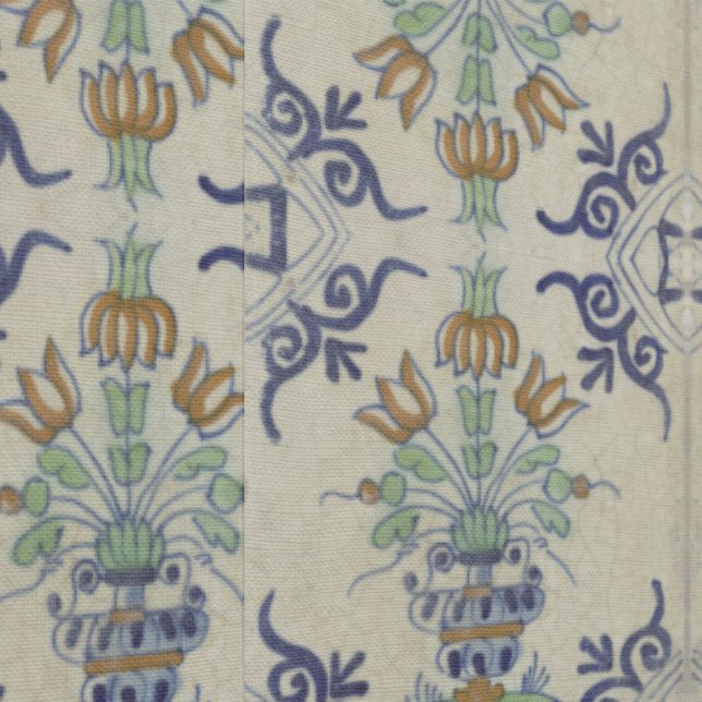 Papier Peint Carrelage Delft Antique Pot de Fleur Céramique (Couture)