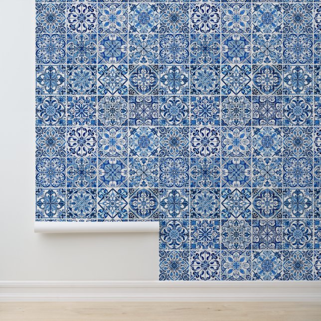 Papier Peint Carrelage méditerranéen, Portugais, Azulejo, Majol (Application)