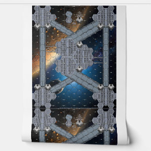 Papier Peint Carte de la station spatiale modulaire Vinyl pour