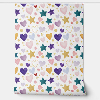 Papier Peint Celestial Hearts & Stars