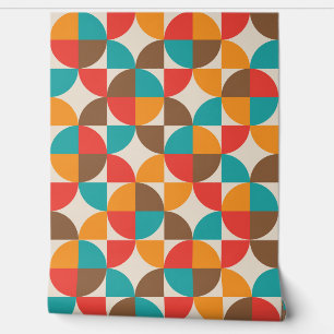 Papier Peint Cercles abstraits colorés du milieu du siècle