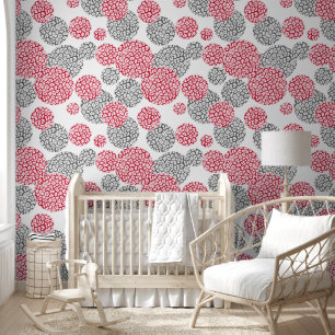 Papier Peint Cercles avec impression de peau de léopard grise e