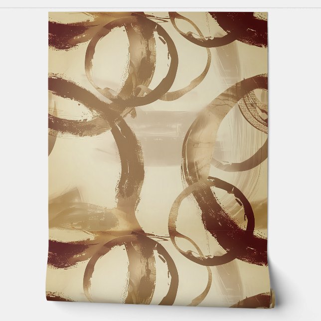 Papier Peint Cercles dorés Formes circulaires (Déroulement)