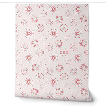 cercles et points de couleur rouge doux