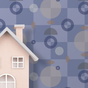 Papier Peint Cercles géométriques modernes de couleur bouillie 