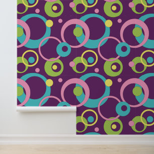 Papier Peint Cercles pourpres funky