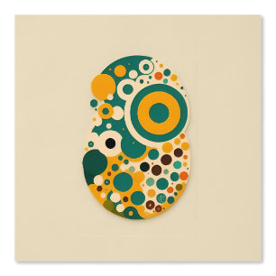 Papier Peint Cercles rétro colorés Art Abstrait