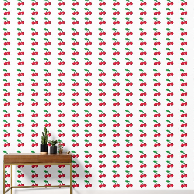 Papier Peint cerise rouge mignonne (Couloir)