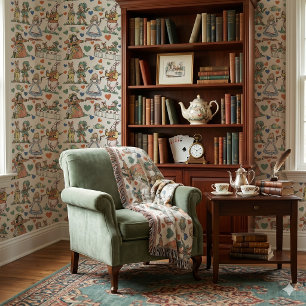 Papier Peint Chambre de jeu de style vintage pour enfants inspi