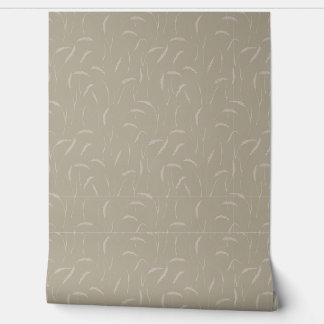 Papier Peint Champ d'herbe sauvage sur le beige
