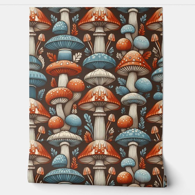 Papier Peint Champignons à l'américaine (Déroulement)