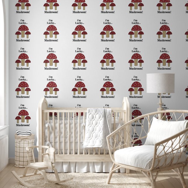 Papier Peint Champignons Je suis Lucky Mushroom (Enfants)