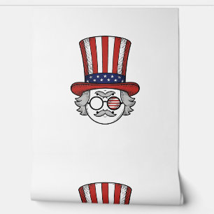 Papier Peint Chapeau haut de forme à l'envers patriotique dessi