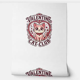 Papier Peint Chat de la Saint-Valentin Dessin drôle pour amateu