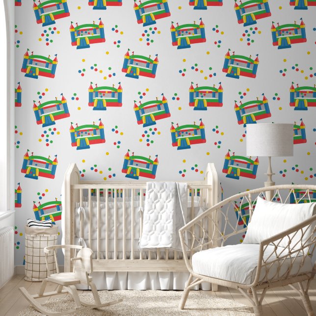 Papier Peint Château Gonflable à Motif Mignon Balle (Enfants)