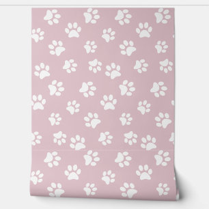 Papier Peint Chatouilleux Chien de Chat Empreintes de pattes Bl