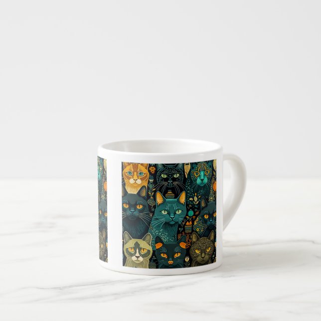 Papier peint Chats Espresso Mug (Devant droit)