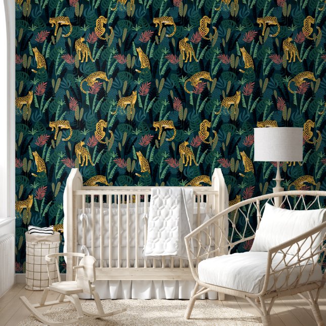 Papier Peint Chats tropicaux de la Jungle (Enfants)