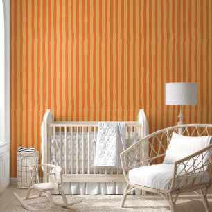 Papier Peint Chaud Orange Frappe À Main Chaud Chute sans joint