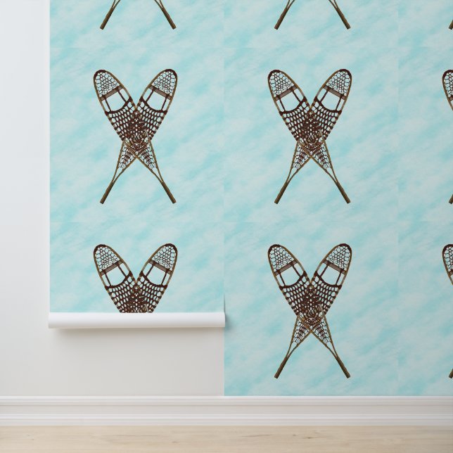 Papier Peint Chaussures À Neige Traversées Sur Neige (Application)