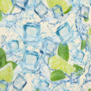 Papier Peint Chaux, menthe et glaçons
