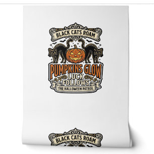 Papier Peint Chemise de garde de sécurité Halloween avec chats