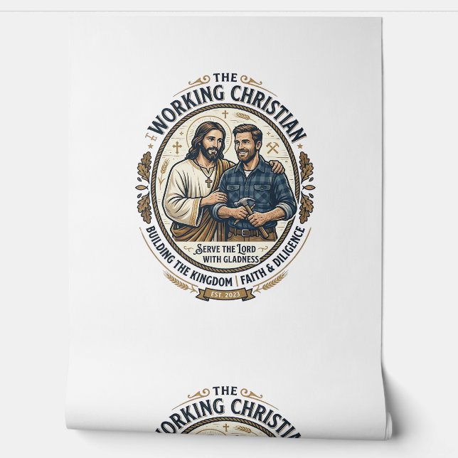 Papier Peint Chemise des métiers de la construction Jésus Graph (Déroulement)