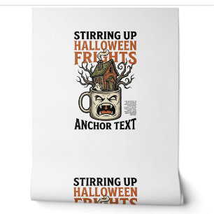 Papier Peint Chemise graphique de mug hanté Halloween Café effr