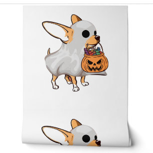 Papier Peint Chemise Halloween Citrouille Fantôme Chihuahua