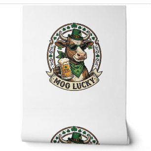 Papier Peint Chemise vache irlandaise design bière vintage St P