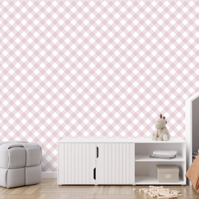 Papier Peint Chèque rose simple en vichy plis (Créateur téléchargé)