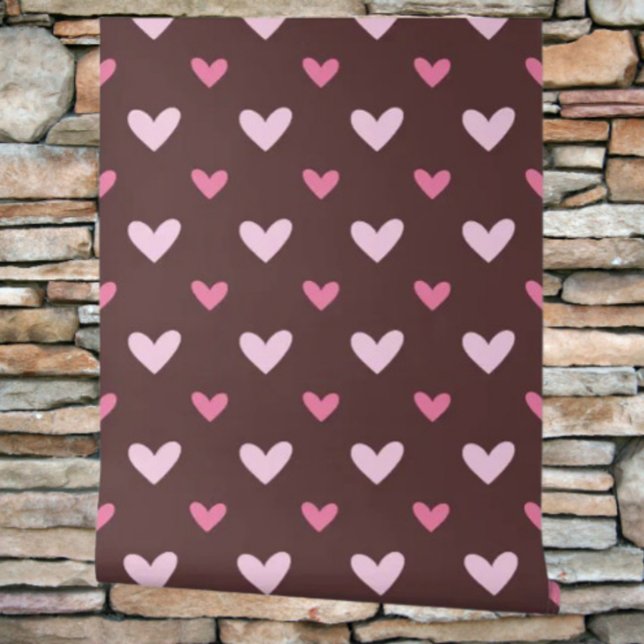 Papier peint Chéri – Cœurs roses et blush (Créateur téléchargé)