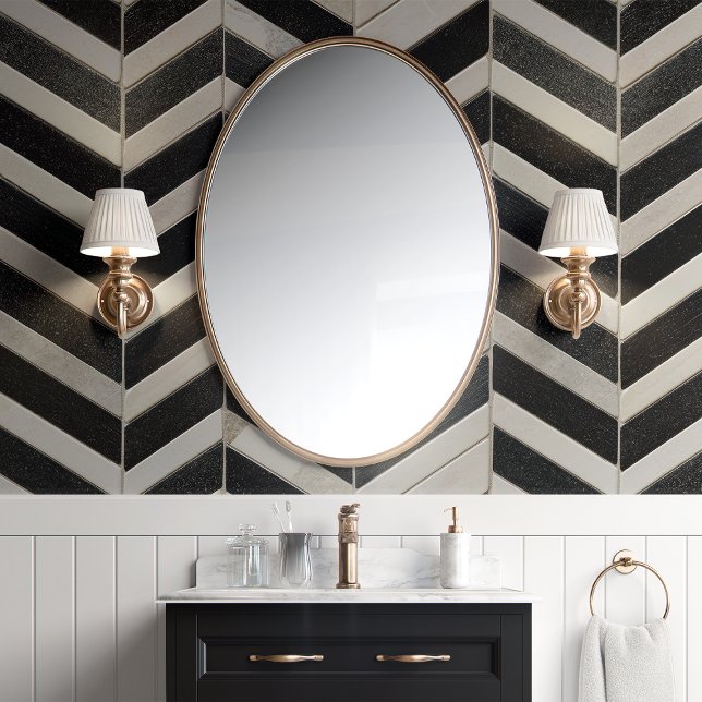Papier Peint Chevron Herringbone Noir et Blanc Moderne (Créateur téléchargé)