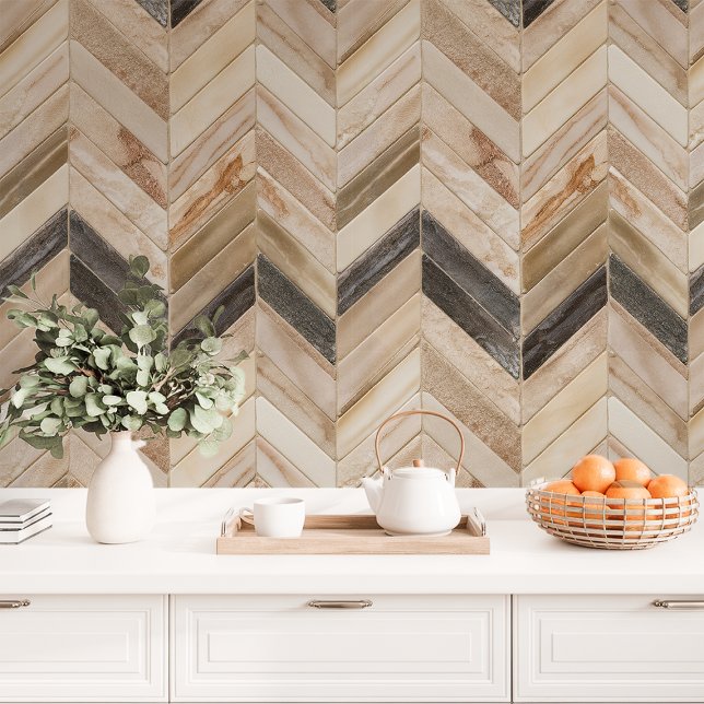 Papier Peint Chevron tonique neutre et Herringbone (Créateur téléchargé)
